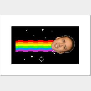 Nicolas Cage Nyan Cat Meme Posters and Art